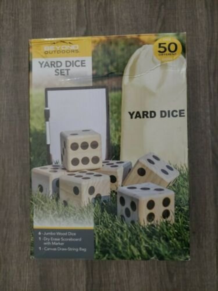 JUMBO Yard Dice set! over 50 games - beyond outdoors - With Storage Bag!…